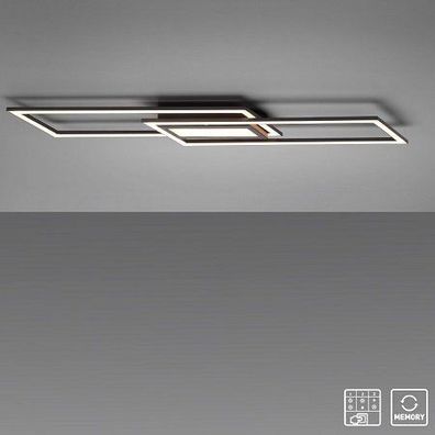 Leuchten Direkt 14694-18 ASMIN LED Deckenleuchte flach schwarz 100x18cm