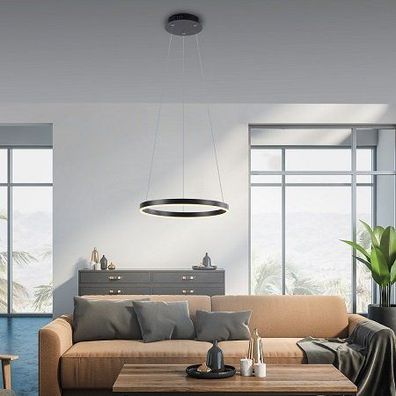 Leuchten Direkt 15393-13 RITUS LED Pendelleuchte Anthrazit rund 40cm dimmbar