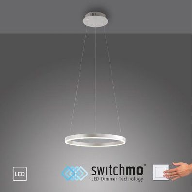 Leuchten Direkt 15393-95 RITUS LED Pendelleuchte Aluminium rund 40cm dimmbar
