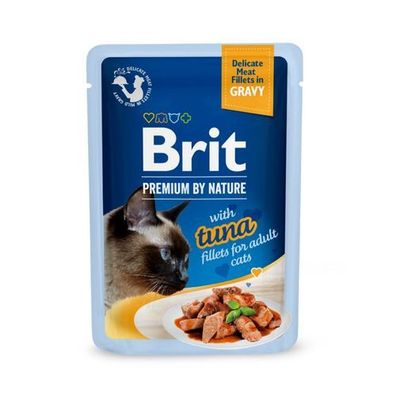 6 * Brit Premium Cat Pouch – Fischfilets mit Thunfisch 85 g GRAVY