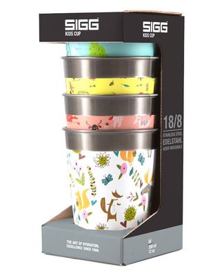 SIGG Kindertrinkbecher "Wildlife" 4er Set 114397