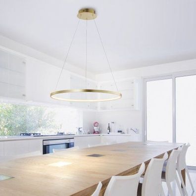 JUST LIGHT 11524-12 LED Pendelleuchte Circle 60cm 3000K Gold