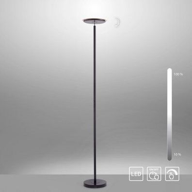 JUST LIGHT 11729-18 LED Stehleuchte Hans 3000K dimmbar Schwarz