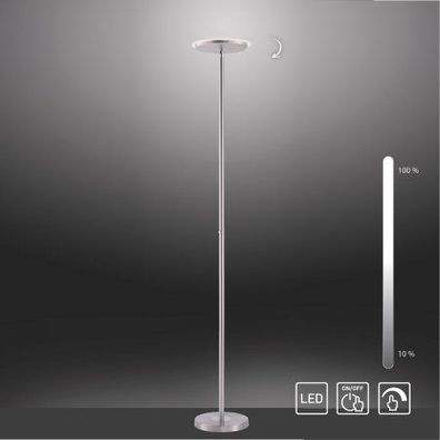 JUST LIGHT 11729-55 LED Stehleuchte Hans 3000K dimmbar Stahl