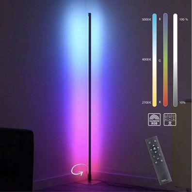 JUST LIGHT 11788-55 LED Stehleuchte Henry CCT RGB dimmbar Stahl