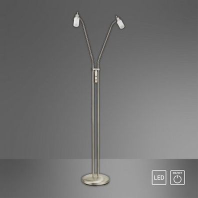 JUST LIGHT 11937-55 LED Stehleuchte 2-flammig 3000K GU10 Stahl
