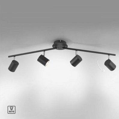 JUST LIGHT 11944-13 LED Deckenleuchte Tarik 4-flammig 3000K GU10 Anthrazit