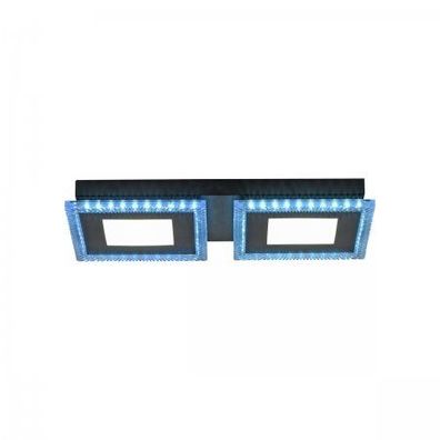 JUST LIGHT 14512-18 LED Deckenleuchte ACRI schwarz RGBW 44x20cm