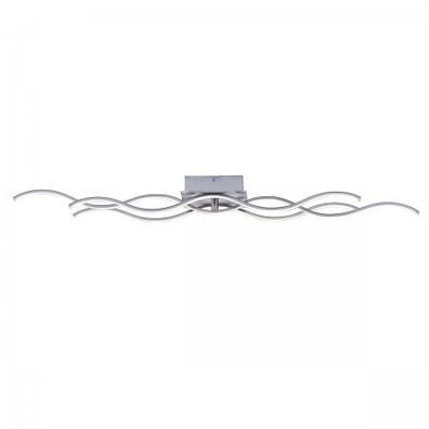 JUST LIGHT 15166-55 WAVE LED Deckenleuchte stahlfarben Wellenform 3000K 98cm