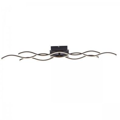 JUST LIGHT 15167-18 WAVE LED Deckenleuchte schwarz Wellenform 3000K 140cm