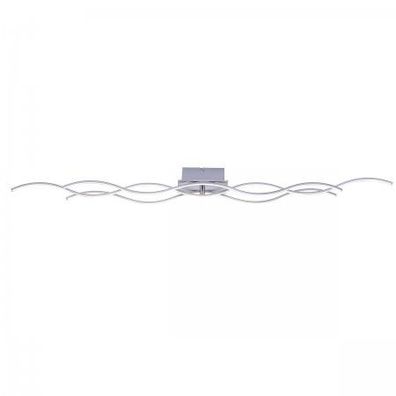 JUST LIGHT 15167-55 WAVE LED Deckenleuchte stahlfarben Wellenform 3000K 140cm