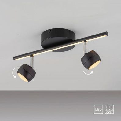 JUST LIGHT 11401-18 JARIK Deckenleuchte 2-flammig schwarz 3000K