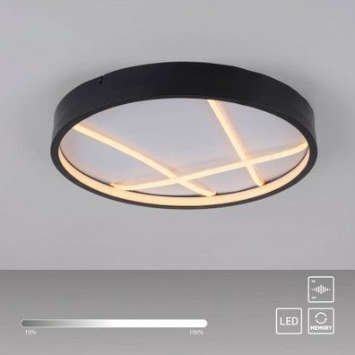 JUST LIGHT 14091-18 MIKADO Deckenleuchte rund schwarz 3000K