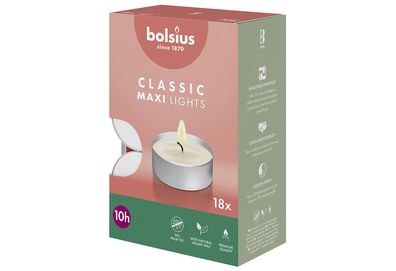 Bolsius Maxi-Teelichte 18er Pack 411579