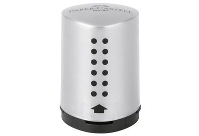Faber Castell Einfachspitzdose Grip 2001 Mini silber 666296