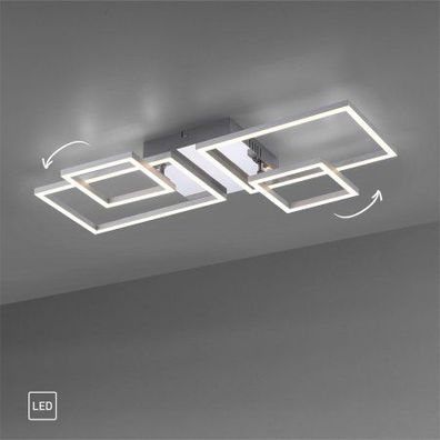 Leuchten Direkt 14030-55 LED Deckenleuchte Iven stahl verstellbar 3000K