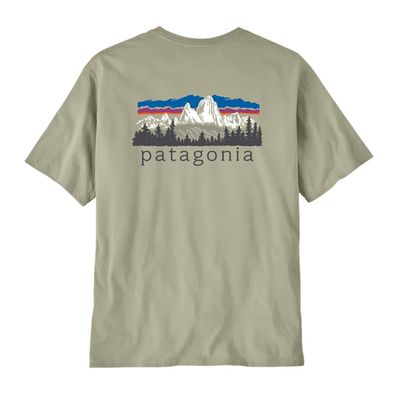 Patagonia T-Shirt Fitz Roy Foothills weathered stone - Größe: S