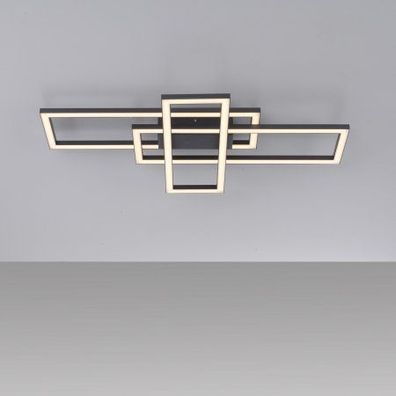 JUST LIGHT 14697-18 LED Deckenleuchte IVEN schwarz 3000K dimmbar