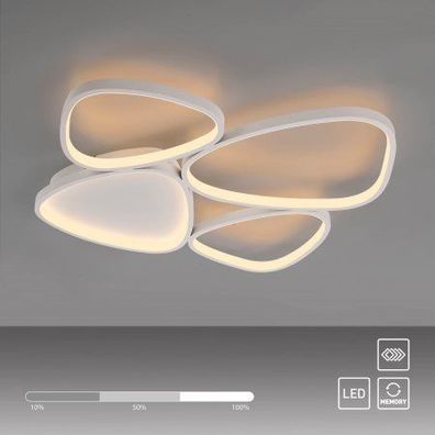 Schöner WOHNEN-Kollektion LED Deckenleuchte Pebbles, weiss, dimmbar