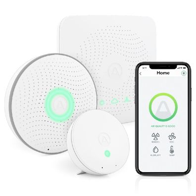 Airthings House Kit Radondetektor Raumluftmonitor mit Hub für Mehrraum
