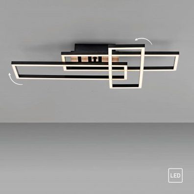JUST LIGHT 14051-79 Akustika Deckenleuchte Holzoptik natur 3000K