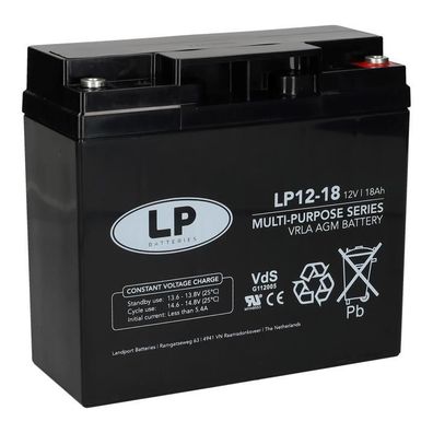 Landport LP12-18 T12 VdS AGM Bleiakku 12V 18Ah – VdS G112120