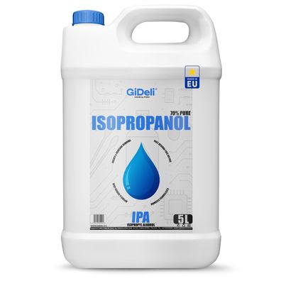 GiDeli Isopropanol 70% 5 Liter Reiniger Hochprozentiger Isopropylalkohol IPA