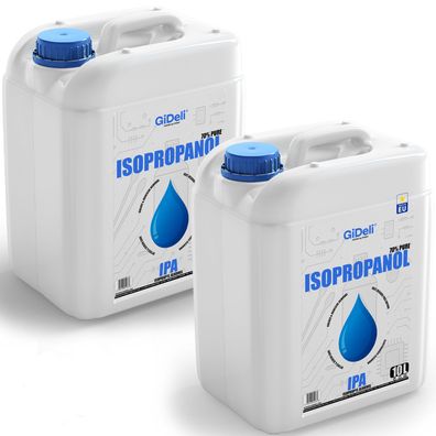 GiDeli Isopropanol 70% 2 x 10 Liter Reiniger Hochprozentiger Isopropylalkohol IPA