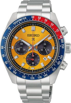 Seiko Herren Chronograph Prospex Speedtimer HBJ004P1 Solar, Orange