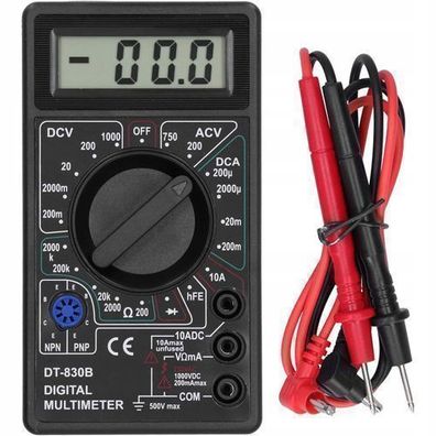 Rosfix Digital Multimeter DT-830B – LCD Anzeige | 1000V DC, 10A, 2000k?