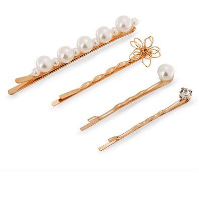 Elegantes vergoldetes Haarspangenset