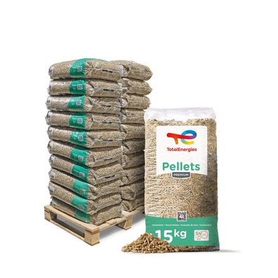 TotalEnergies Premium ENplus A1 Holzpellets Weichholz 15kg x 20 Sack 300kg Palette