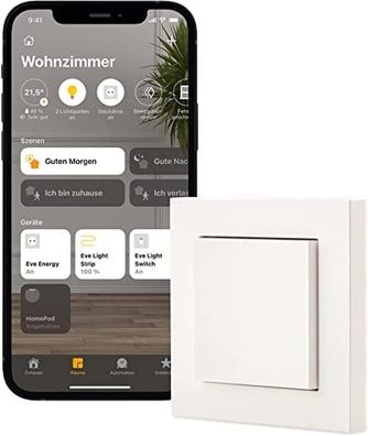 Intelligenter Lichtschalter Eve Light Switch, einzeln 20EBW1701