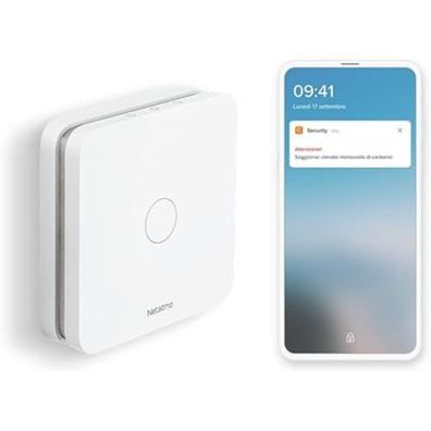 Netatmo Intelligenter Kohlenmonoxidmelder mit WLAN – langlebig, zertifiziert, Weiß