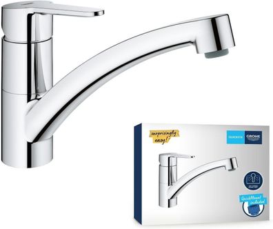 Küchenarmatur Start von GROHE, niedriger Auslauf mit Wasserersparnis