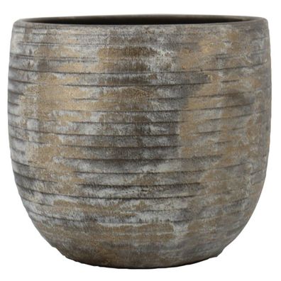 FLORAN Übertopf Funchal braun/grau Ø 16 cm - Keramik