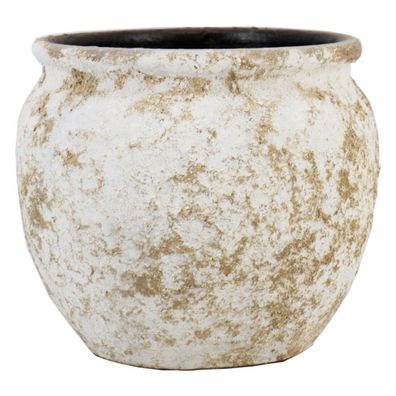 FLORAN Übertopf Vales weiß/beige Ø 24 cm - Keramik