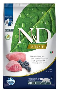 Farmina N&D; Cat PRIME Lamm & Heidelbeere für ausgewachsene Katzen 5 kg