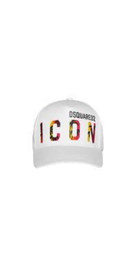 Dsquared2 Icon Sunset Baseball Cap aus Baumwolle Weiß