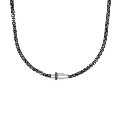 Joop! Herren Halskette 2040564 Edelstahl, Magnet-Schraubverschluss, schwarz