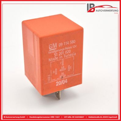 Relais Multifunktionsrelais 09114580 51201020 OPEL ZAFIRA A F75 2.2 16V GM