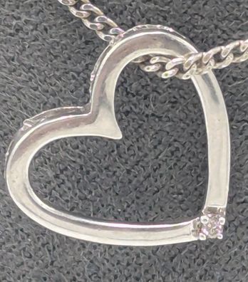 Schwingherz Anhänger 0,925 Sterlingsilber Zirkon
