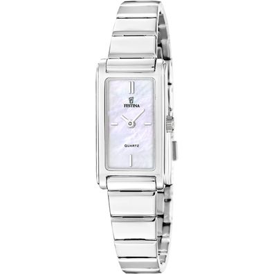 Festina Damen-Armbanduhr Quarz Rechteckig Perlmutt F20767/1