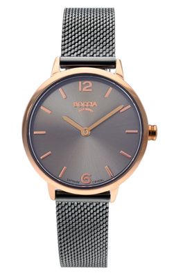 Boccia Damenuhr mit Milanaise-Armband Anthrazit 3345-06