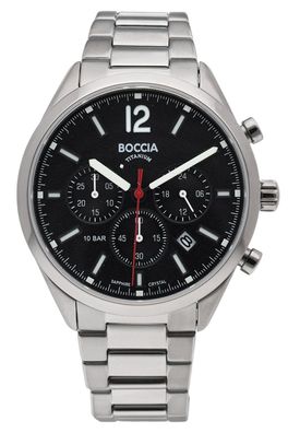 Boccia Herrenuhr Chronograph Titan Anthrazit 3732-01