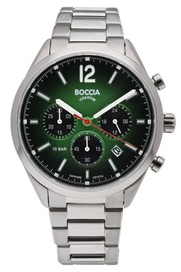 Boccia Herrenuhr Chronograph Titan Grün 3732-02