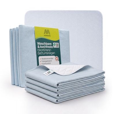 marenela Inkontinenzunterlage waschbar 75x90 cm (4er-Pack) – Kochfest & Saugstark