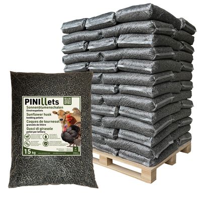 PINI Sonnenblumenschalen Pellets Einstreupellets 975 kg Palette Einstreu