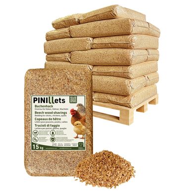 PINI Buchenhack 300 kg staubfreie hygienische Einstreu mittel für Küken Hühner
