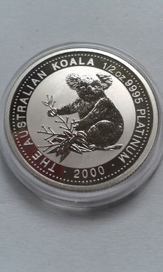 50$ 2000 Australien Koala 1/2 Unze Platin 9995er 50 Dollars 2000 Platin - nur 553 Ex